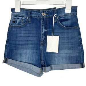 New! Kancan High Rise Blue Denim Short Jean Women’s Short Shorts Size Medium
